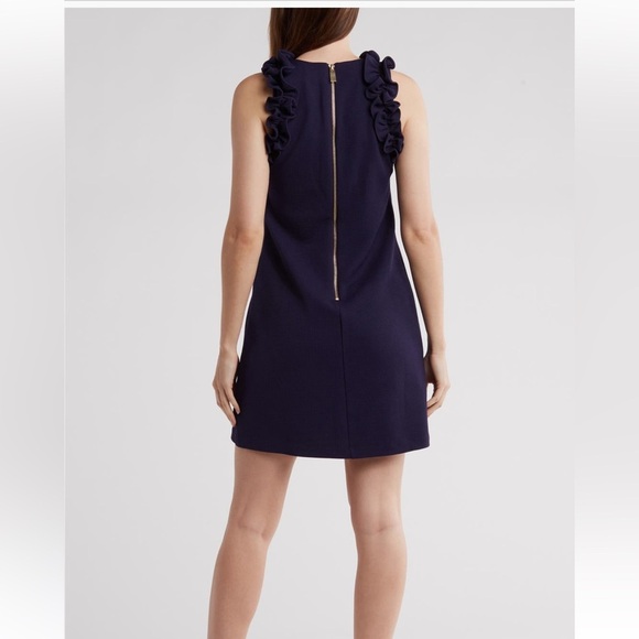 Vince Camuto Blue Ruffled Sheath Mini Dress - Picture 2 of 6